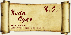 Neda Ogar vizit kartica